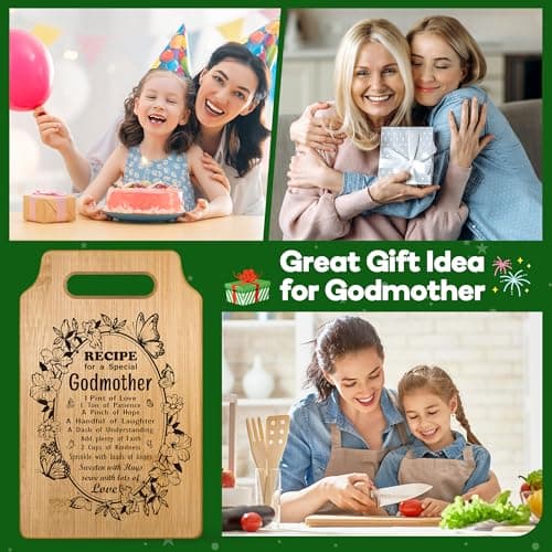 Godmother Gift, Godmother Gifts from Godchild, God Mother Gifts for Women, Godmother Christmas Gifts, Godmom Gift for God Mom Christmas Mothers Day Birthday, Cute Godmother Proposal Gift Cutting Board