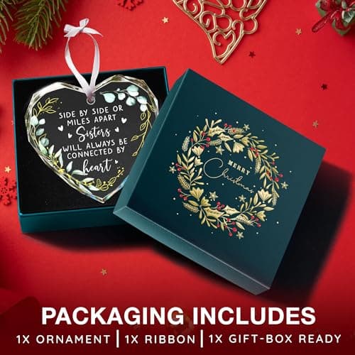 Gifts for Sister - Special 2025 Sister Ornaments for Christmas Tree Decoration, Perfect Sisters Gifts for Women, Unique Sisters Gift from Sister, Decorative Ornaments for Christmas Tree