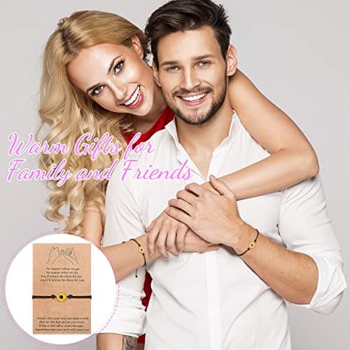 10 Pieces Pinky Promise Bracelets Gifts Set Long Distance Matching Friendship Bracelets for Good Friends Handmade Friendship Bracelet Jewelry Gifts for Christmas BFF Couple Sisters