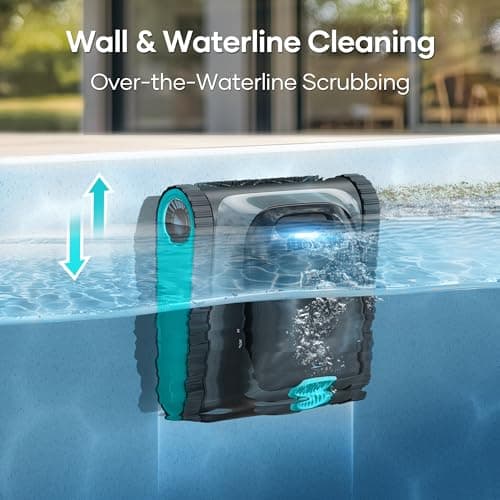 (2025 Upgrade) Aiper Scuba S1 Robotic Pool Cleaner, Wall & Waterline Cleaning, Double Filtration, Extended 180-Min Battery Life, Smart Navigation, App Support, OTA Upgrade