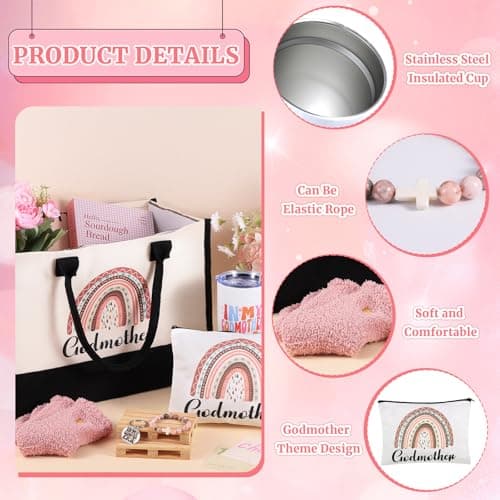 Godmother Proposal Gift Set, Will You Be My Godmother Gifts, God Mother Gifts Ideas Include Insulated Tumblers Mothers Day Christmas Birthday Baptism Present for Women Mom
