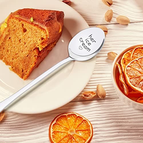 PRSTENLY Wedding Gifts for Couples 2025, 2 Pcs His and Hers Ice Cream Spoon Anniversary Engagement Gifts for Couple Him Her Boyfriend Girlfriend Graduation Christmas Birthday