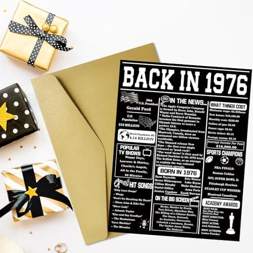 Asmallgf Large 50th Birthday Card Gift for Women Men, Best Fifty Years Old Bday Card for Mom Dad, Happy Turning 50 Birthday Gift Ideas for Godmother Godfather