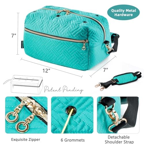 Crochet Bag Organizer - Knitting Bag - Yarn Storage Organizer - Yarn Bag for Crocheting - Yarn Holder for Crochet Accessories, Knitting Needles, Crochet Hooks, Crocheting & Knitting Gifts,