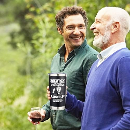 Gifts for Dad from Daughter, Son, Kids on Fathers Day, Christmas, Birthday - Funny Dad Birthday gift Ideas -Fathers - Best Dads Ever Gifts, Pefect for 20oz Stainless Steel Tumbler