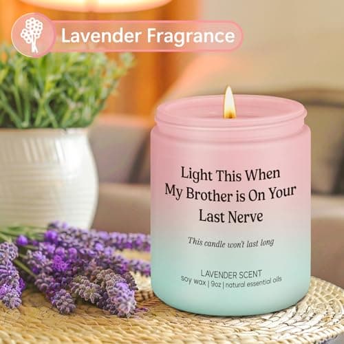 LEADO Scented Candle - Sister in Law Gifts - Funny Bridal Shower, Wedding, Christmas, Birthday Gifts for Sister in Law, Brother, Brothers Girlfriend, Bride - Happy Birthday Present Ideas for SIL