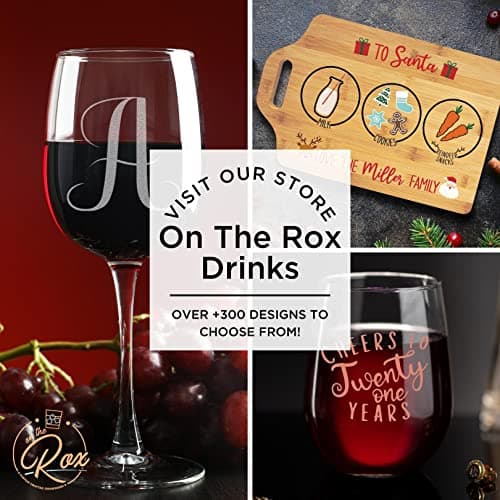 On The Rox Drinks Grandma and Grandpa Gifts - 17oz Grandma's and 11oz Grandpa's Sippy Cups, Set of 2- Gift Wine and Whiskey Glasses - Gift Ideas for First-Time Grandmother or New Grandparents