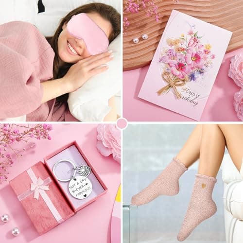 Birthday Gifts for Women, Happy Birthday Gifts for Her, Mom, Sister, Best Friend, Girlfriend, Coworker, Wife Bday Gift Ideas, Unique Relaxing Spa Birthday Gift Basket for Women Care Package w/Blanket