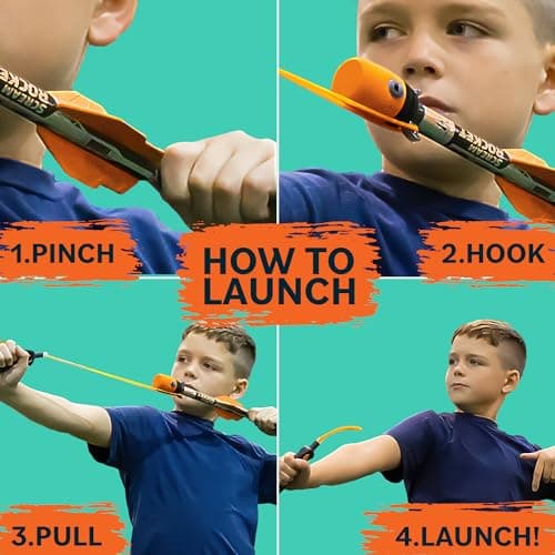 Toy Rocket Launcher for Kids: Outdoor Toys Slingshot Rocket Launchers - Best Gifts for Boys & Girls All Ages - Fun Stocking Stuffers for Kids & Teen Boy Gifts for 8 9 10 11 12 Year Old Boys Gift Idea