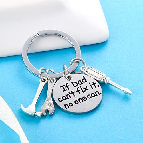 Dad Keychain - Gifts From Son, Daughter - Christmas & Father's Day Gift - Keyring for Dad, Papa, Daddy