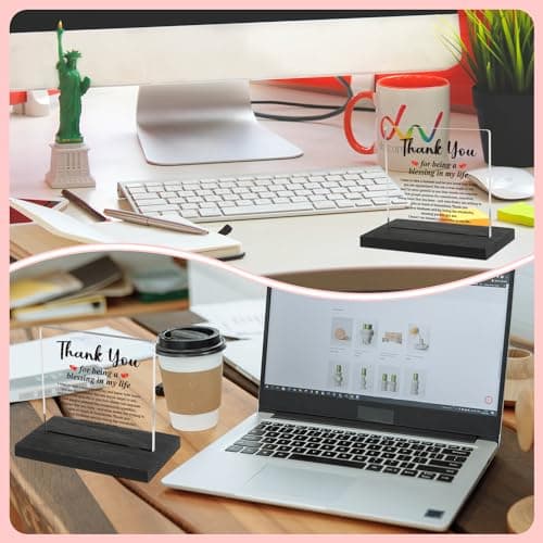 Thank You Gifts for Women Men, Appreciation Gifts for Friends, Birthday Retirement Gifts for Mom Family, Thank You for Being A Blessing in My Life Home Office Desk Décor Sign, DSF135