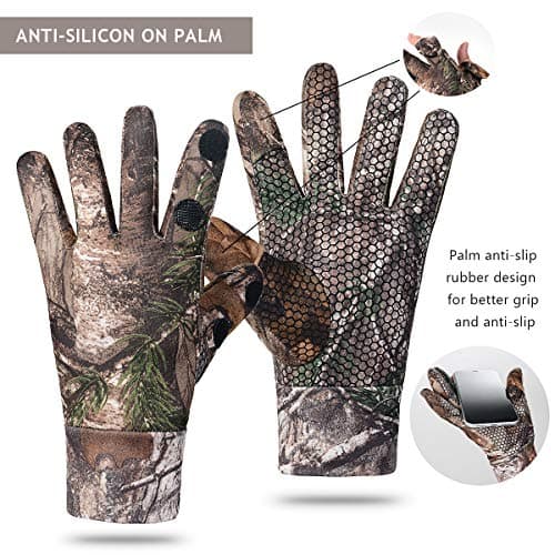 EAmber Camouflage Hunting Gloves Full Finger/Fingerless Gloves Pro Anti-Slip Camo Glove Archery Accessories Hunting Outdoors