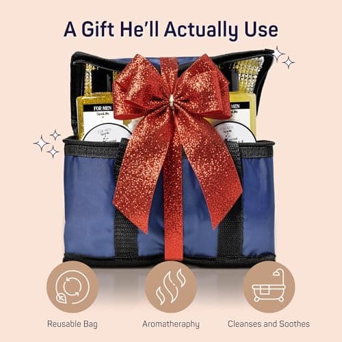 SpaLife Men's Sandalwood Luxury Spa Skincare Set - Complete Care Kit for Rugged Revitalization, Exfoliating Scrub - Bath and Body Collection for Cleansing, Moisturizing, and Rejuvenation