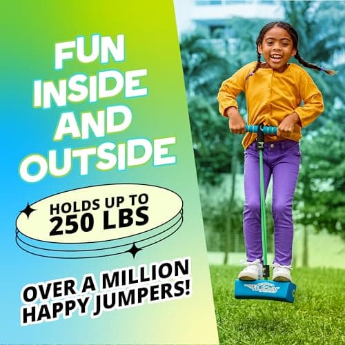 Flybar My First Foam Pogo Jumper for Kids Fun and Safe Pogo Stick for Toddlers, Durable Foam and Bungee Jumper for Ages 3 and up, Supports up to 250lbs