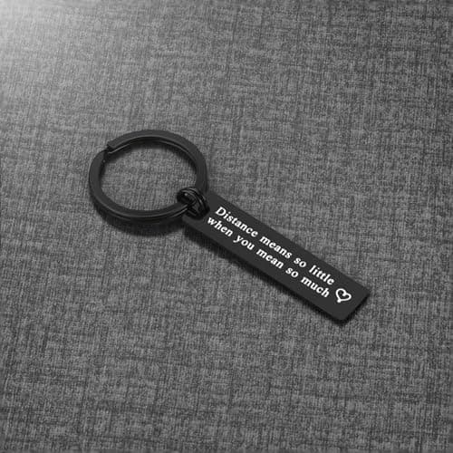 Couple Keychain for Boyfriend Girlfriend Long Distance Relationship Gift Keyring Going Away Gift for Husband Wife Couples Jewelry Brithday Valentines Gift Anniversary Keychain Gift,His and Hers Gift