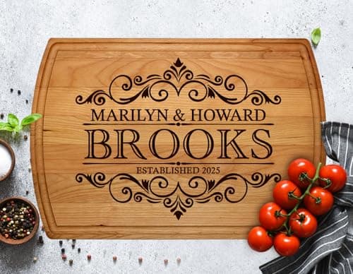 Crafted Custom Cutting Board - Personalized Christmas Gifts - Personalized Cutting Board - Engraved Charcuterie Board - Wedding Gift for Couple, Bride, Bridal Shower, Anniversary, Housewarming