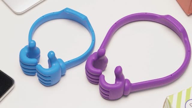 Honsky Cell Phone Stand Holder, Thumbs Up Lazy Phone Stand, Universal Adjustable Flexible, Cute Perfect Stocking Stuffers Gifts for Teen Girls, Compatible with Cell Phones & Tablets,Green