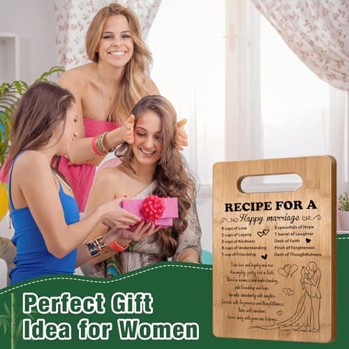 Wedding Gift for Couple 2025, Bridal Shower Gifts for Bride and Groom Engagement, Happy Marriage Cutting Board, Gifts for Wedding Shower, Newlywed Mr and Mrs Gifts Bride to Be Gifts