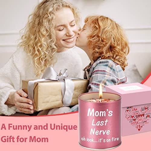 Birthday Gifts for Mom from Daughter Son Kids Mothers Day Gifts Stocking Stuffers Christmas Presents Great ldeas Funny Mom Gift,9oz Scented Candles