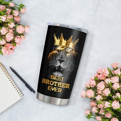 Best Gifts for Brother, Fathers Day/Christmas/Birthday Gift for Brothers Adult Tumblers 20oz, Big Brother Gifts from Sister Coffee Mug, Funny Gift for Older/Little Brothers Cup