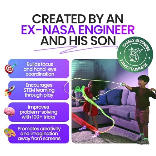 Loop Lasso NANO - Viral Glow in the Dark String Toy - 100+ Tricks, Beginner-to-Pro - Stocking Stuffers for Teen Boys, Christmas Gift for Boys 8-13+, Cool Gadgets for Kids & Adults