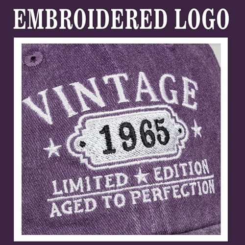 Happy 60th Birthday Gifts for Women Man Vintage 1965 Baseball Cap Funny Gifts Ideas