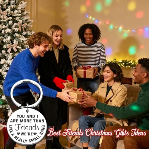 Funny Best Friends Christmas Gifts Ideas for Women Friendship Keychain Gift for BFF Best Friend Birthday Valentines Gifts for Women Men Coworker Teenage Girls Boys Sisters Brother Her Key Ring Sister