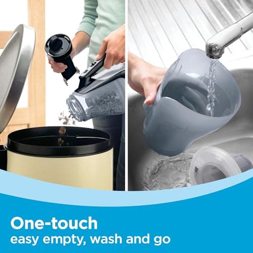 BLACK+DECKER dustbuster 20V Hand Vacuum Cordless Rechargeable, Car Vacuum Portable, Powerful Suction AdvancedClean Hand Vac with Extendible Crevice Tool, Flip-Up Brush and Charging Base (BDH2000L)