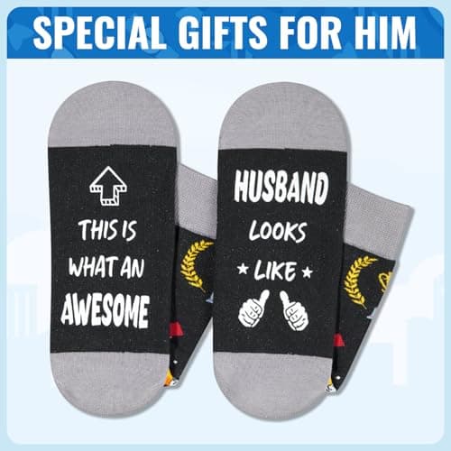 HAPPYPOP Awesome Gifts For Men - Cool Gifts For Son Brother Uncle Nephew Dad Husband, Funny Men Socks