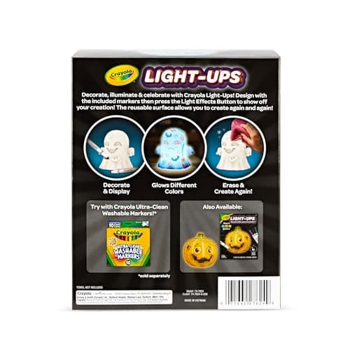 Crayola Light-Ups - Ghost, Reusable Coloring Toy & Craft Kit, Light Up Ghost, Cute Halloween Decor & Night Light for Kids, Halloween Toy, Ages 4+