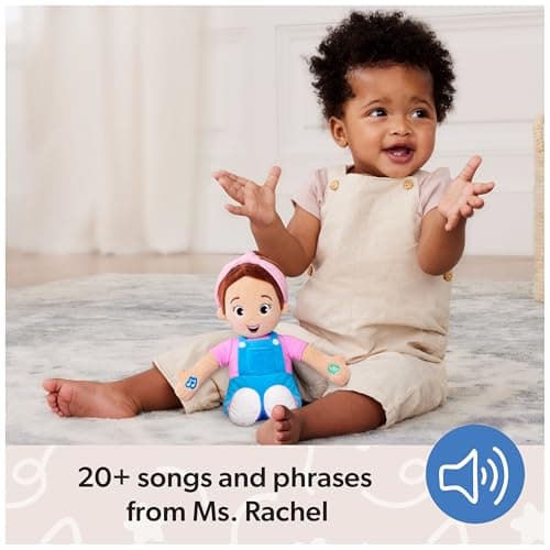 Ms. Rachel Speak & Sing Doll 16” Tall Interactive Toy with 4 Songs & 16+ Phrases, Toddler Toys for Girls & Boys Ages 6 Months to 3+ Years