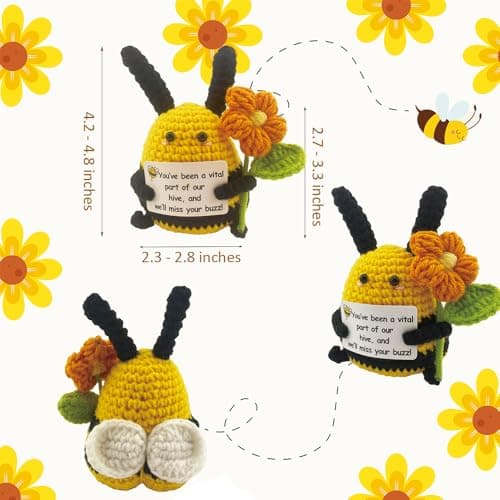 Coworker Leaving Gifts for Women Men, Going Away Gifts, Gift for Farewell Retirement Goodbye, Appreciation Gift for Leaving Coworker Friend Neighbor Teammate, Positive Bee with Card (Upgraded Version)