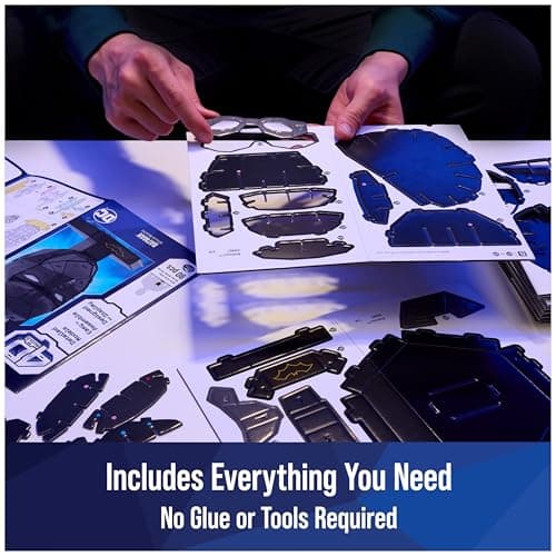 4D Build, DC Batman 3D Model Kit with Stand, Batman Collectibles & Desk Decor, Adult Puzzle, Building Toys, 3D Puzzles for Adults & Teens, 90 Pieces, for Ages 12 & Up