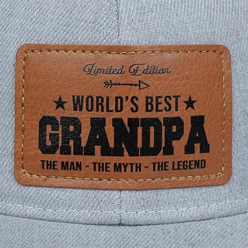 Men's Hat Gifts - Men Cap Gifts for Christmas Father's Day Birthday Trucker Hat Leather Pattern Baseball Cap