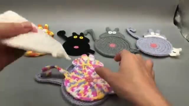 Drink Coaster | Cat Gifts for Cat Lovers,Fun Woven Creative Coasters,Cute Coffee Coaster for Home Decor Tabletop Protection Suitable for Kinds Cups (3PC)