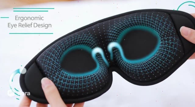 LC-dolida Sleep Headphones, 3D Sleep Mask Bluetooth Wireless Music Eye Mask, Sleeping Headphones for Side Sleepers Sleep Mask with Bluetooth Headphones Ultra-Thin Stereo Speakers Perfect for Sleeping