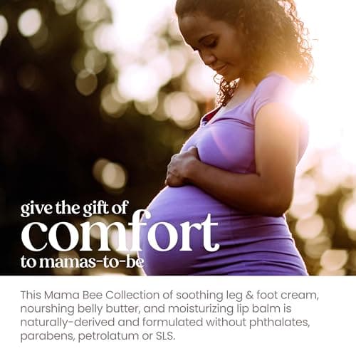 Burt's Bees Pregnancy Essentials Gifts Set, 3 Giftable Baby Shower Products & Must Have Baby Registry Items, Nourishing Skincare - Mama Belly Butter, Original Lip Balm, Leg & Foot Cream