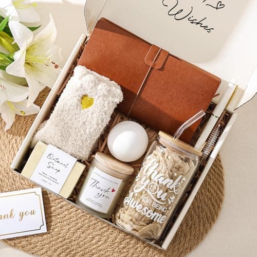 Thank You Gifts for Women, Employee Appreciation Gifts, Thank You Gift Basket Appreciation Gift for Women, Coworkers, Teacher, Nurse, Friends, Mom, Her, Boss