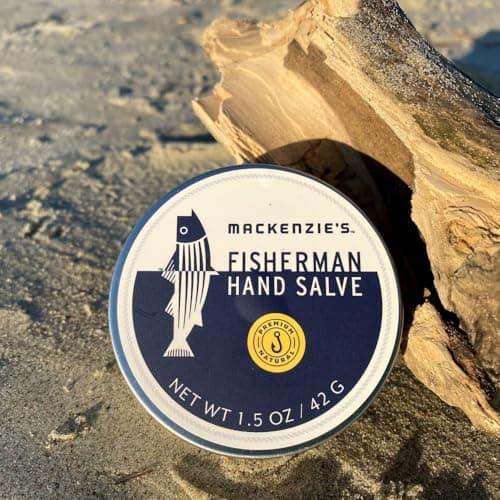 MacKenzie's Fisherman Hand Salve - Holiday Gifts for Men - Christmas Gifts for Fishermen - Stocking Stuffers - Coastal Holiday Gifts - All Natural - Hand Repair - 1.5 Ounce Tin