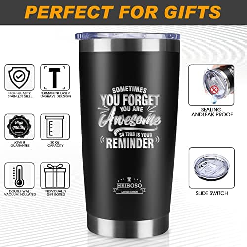 Gifts for Men - 6-in-1 Gift Set with Stainless Steel Tumbler,Multi-Tool Knife,LED Gloves & Tool Pen Keepsake Box | Last Minute Birthday, Father's Day Anniversary Box Gifts for Dad,Husband