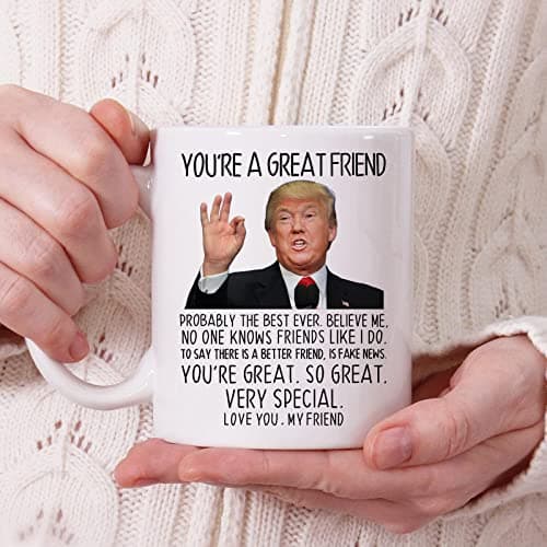 Aurahouse You're A Great Friend 11 Oz Coffee Mug, Christmas Gifts for Friends Men Women, Birthday Gifts for Best Friend, Funny Father's Day Gift Friends Present Ceramic Cup