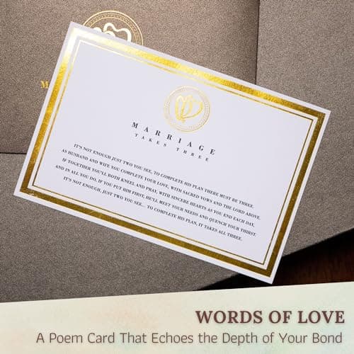 Wedding Anniversary Couples Gift - Two Hearts and Cross Iron Sculpture, Heart Decoration Gift for Her and Him, 1st to 50th or 60th Anniversary, Includes Present Box and Poem Card