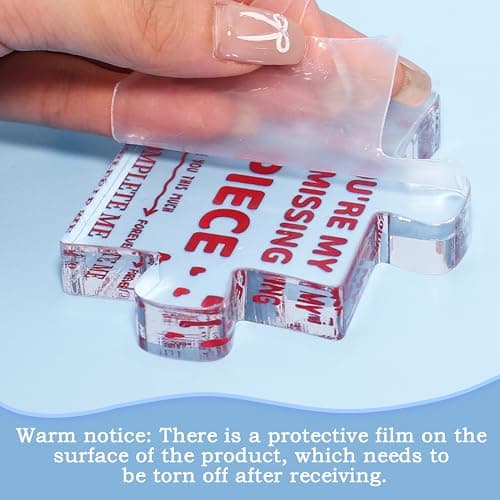 Gifts for Her Him - Wedding Gifts for Couples, Gifts for Wife Husband, I Love You Gifts for Women Men, Romantic Valentine's Day Gifts, You are My Missing Piece Acrylic Puzzle Plaque