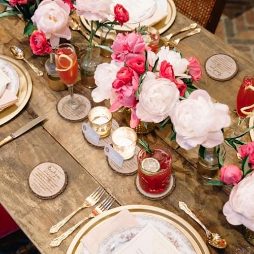Hushee 200 Pcs Wedding Favors for Guests Cork Coasters Bulk Thank You for Celebrating with Us Party Decoration Wood Coaster Rustic Wedding Gift Bridal Shower Party Favors(Tree Bark)
