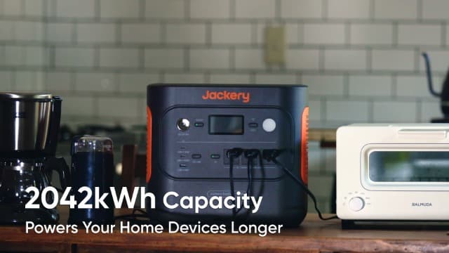 Jackery Solar Generator 2000 v2 with 2x200W Solar Panels, 2042Wh/2200W LiFePo4 Portable Power Station, 20ms UPS Home Backup, USB-C PD 100W Fast Charging for Power Outages, Emergencies, Camping & RVing