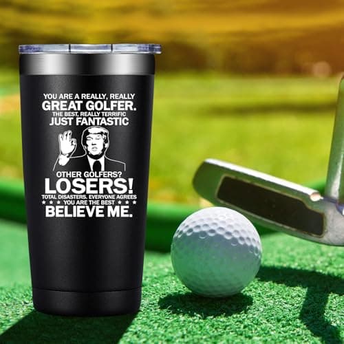 SpenMeta Golf Gifts for Men, Dad, Grandpa - Christmas Fathers Day Golf Gifts for Dad - Great Golfer Player Present - 20oz Golfer Tumbler Cup