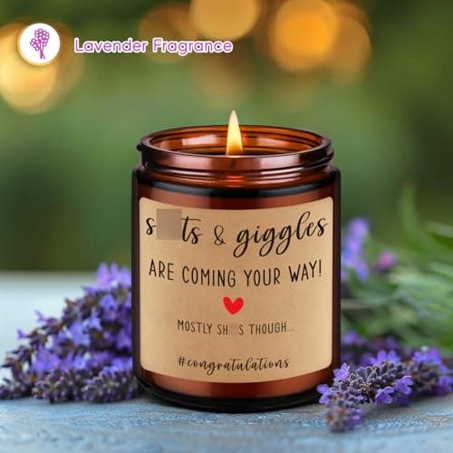 Miracu Funny Baby Shower Candle, New Parents Gifts for Couples, Unique Mom and Dad Gifts for New Parents, Expecting Mom to be - Christmas, Boy Baby Announcement, Congratulations Pregnancy Couple