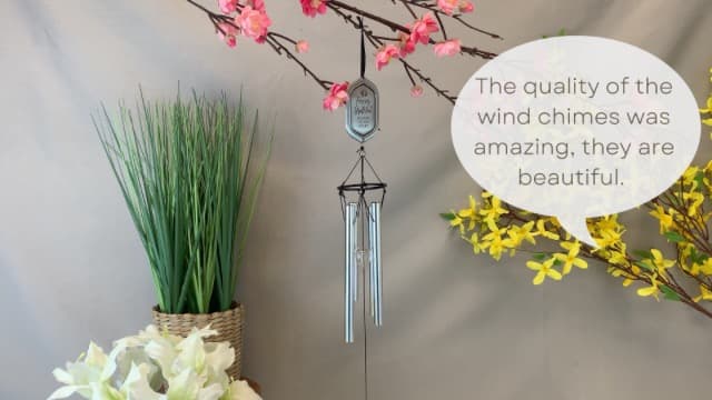 Forever Grateful Wind Chime with Engraved Thank You Message - Unique Gift of Gratitude/Appreciation Gift/Thank You Gift for Special Friend/Family/Coworkers/Teachers/Mentor