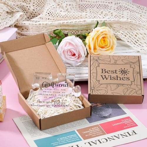 Gifts for Girlfriend from Boyfriend -Girlfriend Puzzle Piece Gift Unique Girlfriend Birthday Gifts for gf Valentines Mothers Day Anniversary Romantic Gift for Her