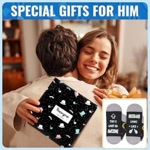 HAPPYPOP Awesome Gifts For Men - Cool Gifts For Son Brother Uncle Nephew Dad Husband, Funny Men Socks